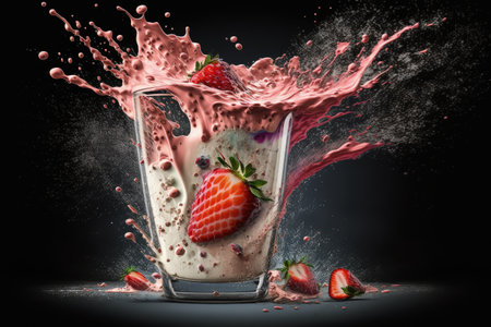 Splash of strawberry smoothieの素材