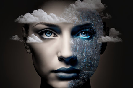 Secure access to personal information is made possible by biometric intelligence and cloud databasesの素材