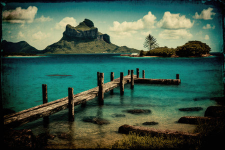 Lagoon and Jetty on Lord Howe Islandの素材