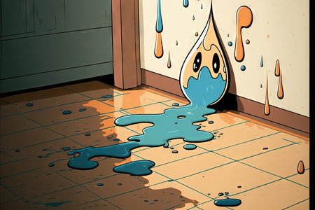 water stains on the floorの素材