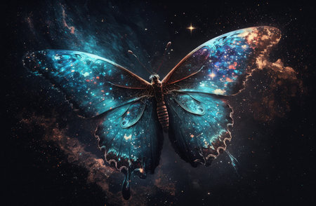 a galaxy full of stars a butterflyの素材