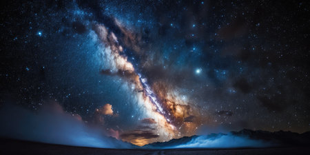 The Night Sky Showing Milky Wayの素材