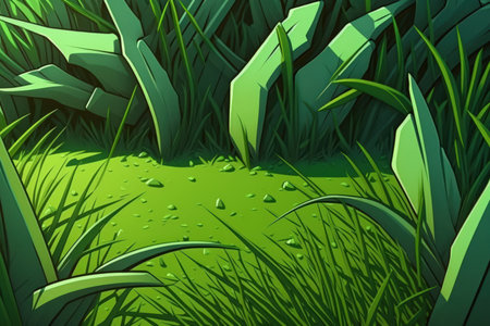 surface of green grassの素材