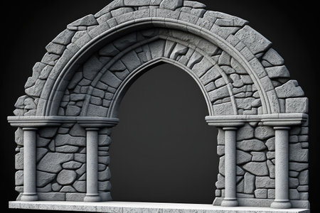 stone archway shownの素材