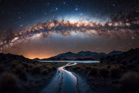 Astrophotography milky way taken in New Zealandの素材