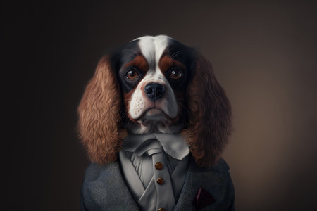 the front. adorably dressed canineの素材