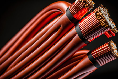 Innovative Cable Ideas for Residential Cable. Copper Wire Cable Red Flexible House Wiringの素材