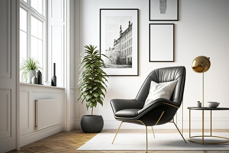 contemporary armchair living room. Nordic interiorの素材