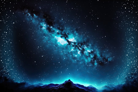 sky with stars starry night Milky Way starlight cosmic space and a starry backgroundの素材