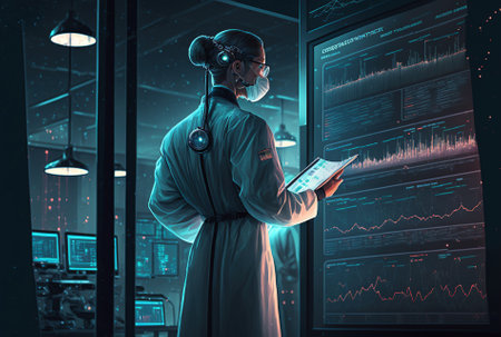 Using intelligence network data analysis to diagnose patient health is a medical business doctorの素材