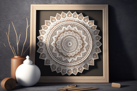 A wall-decorative mandala frameの素材