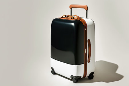 Carry on bag against a white background. Generative AIの素材