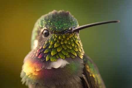 The Cutest Hummingbird in High Definition Closeup. Generative AIの素材