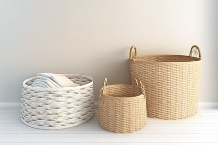 baskets for decorating a roomの素材