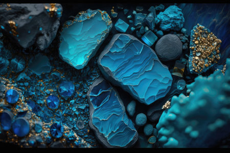 Suitable for use as a backdrop, this blue mineral texture. Generative AIの素材