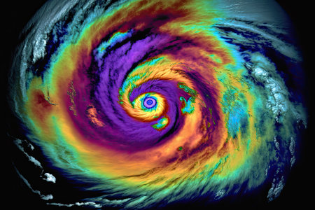 In September of 2022, Hurricane Ian will make landfall in Florida. NASA contributed to the creation of this image. Generative AIの素材