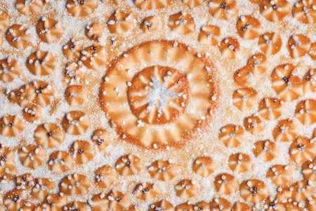 Background of sugar sprinkled pastry. Generative AIの素材