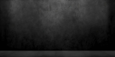 Dark concrete texture wall background. Black grunge cement wall texture for interior design. Copy space for add textの素材