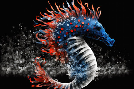 Hippocampus or seahorse in motion. Welp they did okay in the fuzzy soft and selective focus categoriesの素材
