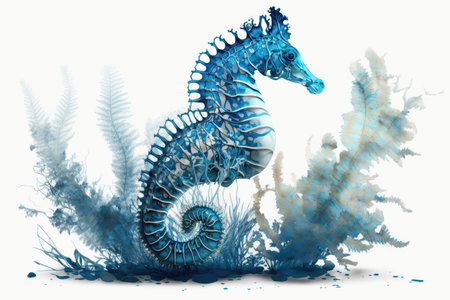 Hippocampus jayakarai or the thorny seahorse is a species of marine vertebrate that lives in seagrassの素材