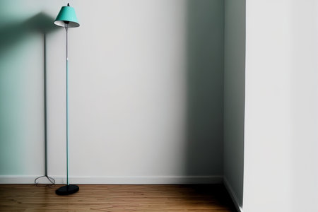 Isolated wooden floor light on a white backdrop. Inspiration for interior design. contemporary furniture inspiration domestic life. Wooden Wardrobe as an exampleの素材