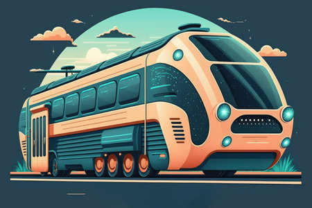 Concept of transportation and technology. ITS (Intelligent Transport Systems) (Intelligent Transport Systems)の素材