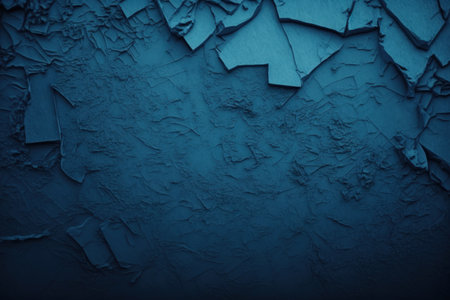 Beautiful grunge navy blue stucco wall background. Panoramic abstract decorative dark background. Wide angle rough stylized texture wallpaper with copy space for designの素材
