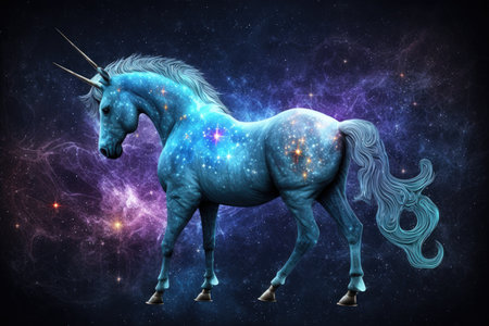 Monoceros stars in outer space. unicorn constellation stars. Elements of this image were furnished by NASAの素材