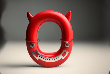 of the emoticon of the Red Horseshoe Magnet. Influencer marketing is a concept in internet marketing and businessの素材