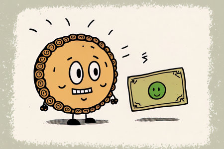 dollar bill and coin. saving money idea Payment in cash. cartoon character Isolated artistic artwork on a white backdrop. gold and greenの素材