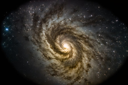 A picture of the milkyway galaxy. Processed by stacking multiple exposure into one picture. Contain noiseの素材
