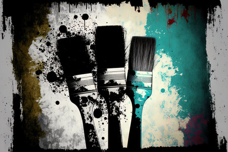 Silver Soiled Brushes sloppy brushes Bold Brush. Splash of watercolors. a dated dirty wall. Trouble Banner. Distressing brushes grunge component Brush graffitti Retro watercolorの素材