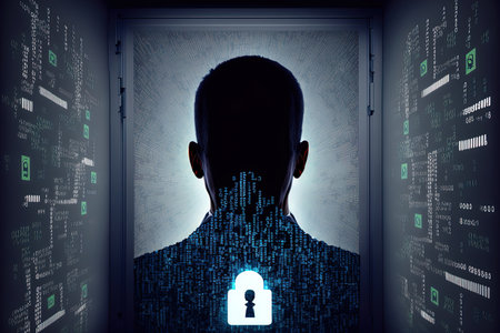 Data security and privacy ideas the security of internet networks and the lock sign In this video a businessman uses virtual screens to safeguard personal informationの素材