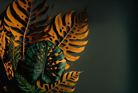 mobile wallpaper wall shadow leaf wallpaper leaves backdrop tropical design leaf design and shadow background Portrait backdrop wall background botanical wallpaper design hd wall shadow bの素材