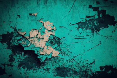 Old backdrop texture with grunge abstract grunge turquoise autumn background color raster composition of erratically overlapping graphic components anime styleの素材