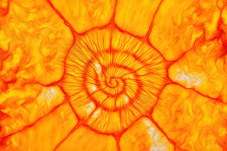 Tie Dye Design. Backdrop for yellow dirty art. Hand painted orange textiles. Tie dye clothing. Tie dye in orange. Aquarelle Textured Abstract. Background with abstract marblingの素材