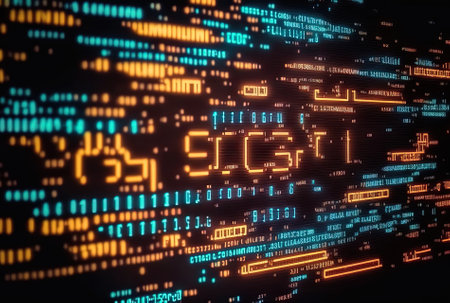 Software technology basis and abstract current programming code screen developer in the C programming languageの素材