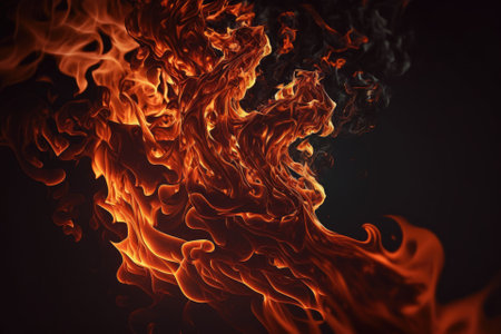 Image of flames up close, with no context. Generative AIの素材