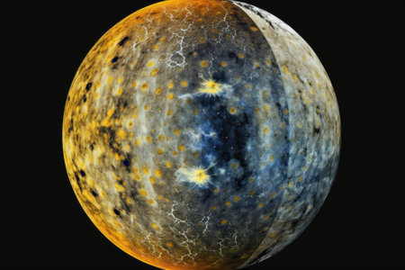 Mercury as seen from a floatie. A . Generative AIの素材