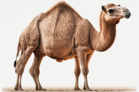 Isolated camel on a white background. Generative AIの素材