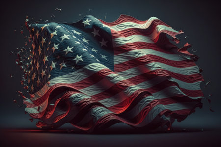 symbol of the united states of america flag independence background striped american flag. Generative AIの素材