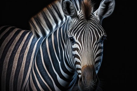 Animal zebra portrait. Generative AIの素材