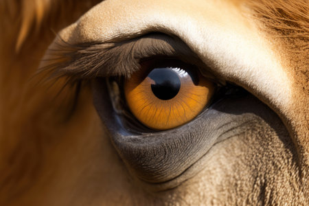 Close up of Camel Eyes, which are very pretty and good for print media. Generative AIの素材