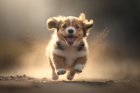 Happy Puppy. Generative AIの素材