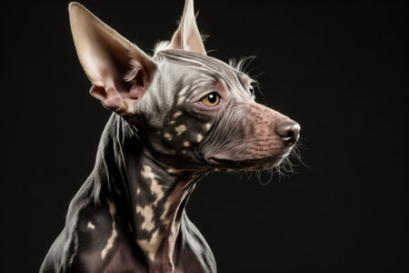 Peruvian Hairless Dog, Peruvian dog without hair. Generative AIの素材