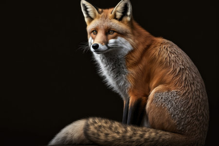 The European Red Fox is an animal. (Vulpes vulpes). Generative AIの素材