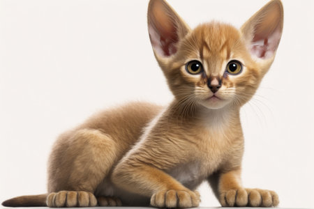 White background with a Thai kitten. Generative AIの素材