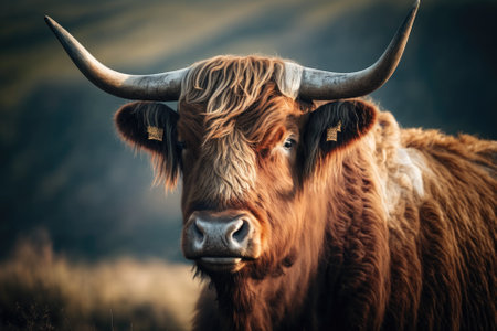 beef bull. There is a cow with horns. That cow is so cute. Agriculture. Dairy farm. Rural routine. The cow that makes milk. Mutton. There was a bull with horns. Idiot. Cattle. Wool that is twisted. An. Generative AIの素材