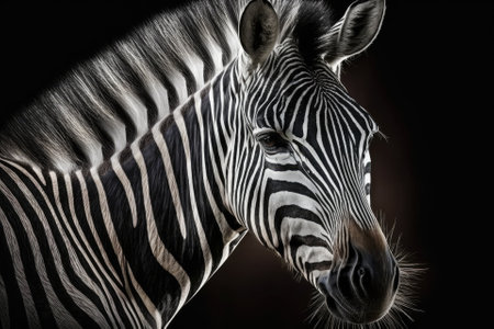 Animal zebra portrait. Generative AIの素材