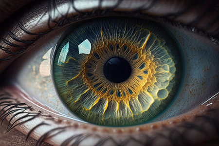 close up of a human eye. Generative AIの素材